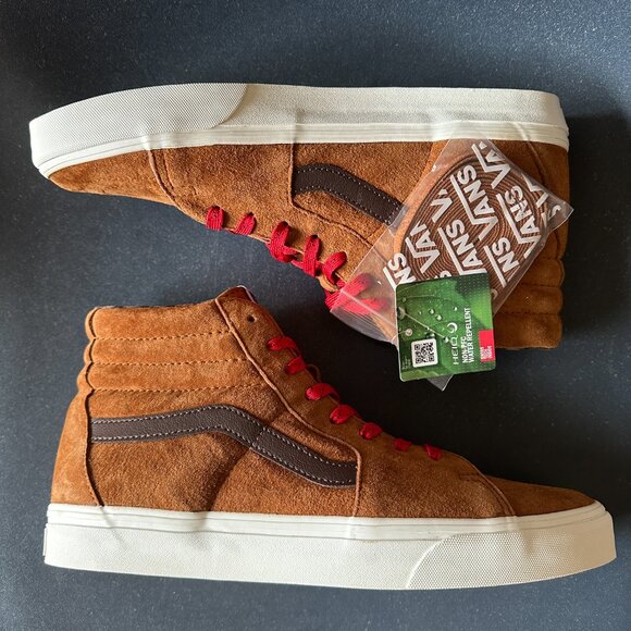 NEW Vans Sk8-Hi Suede Shoe  - Glazed Ginger Brown - Men's 12 - Picture 7 of 12